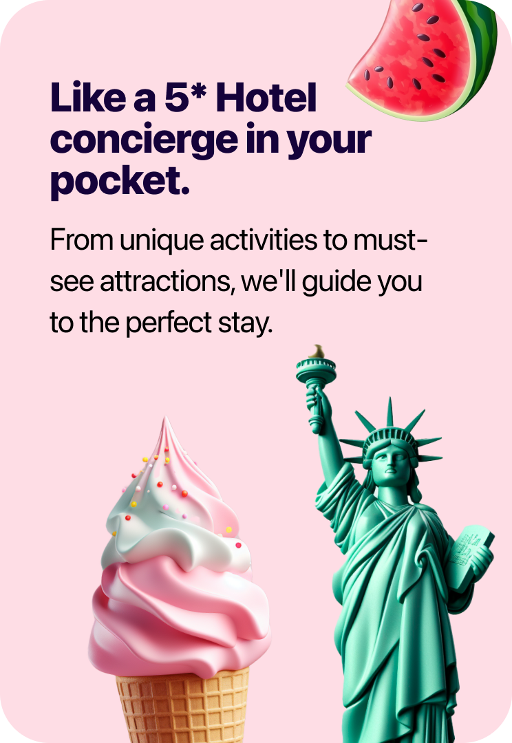 Like a 5* Hotel Concierge in your pocket. From unique activities to must-see attractions, we'll guide you to the perfect stay.