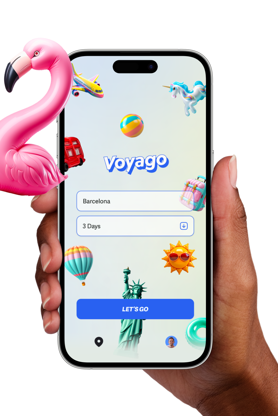 Preview of the Voyago app